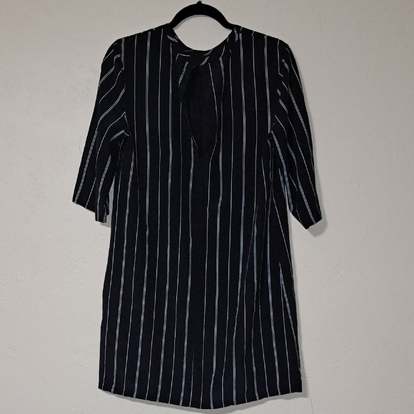 Equipment Black and White Striped Mini Dress - Picture 5 of 7